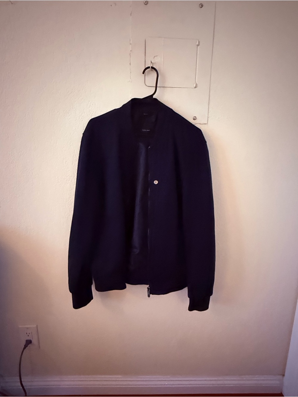 Men's Navy Bomber Jacket - Zara Man